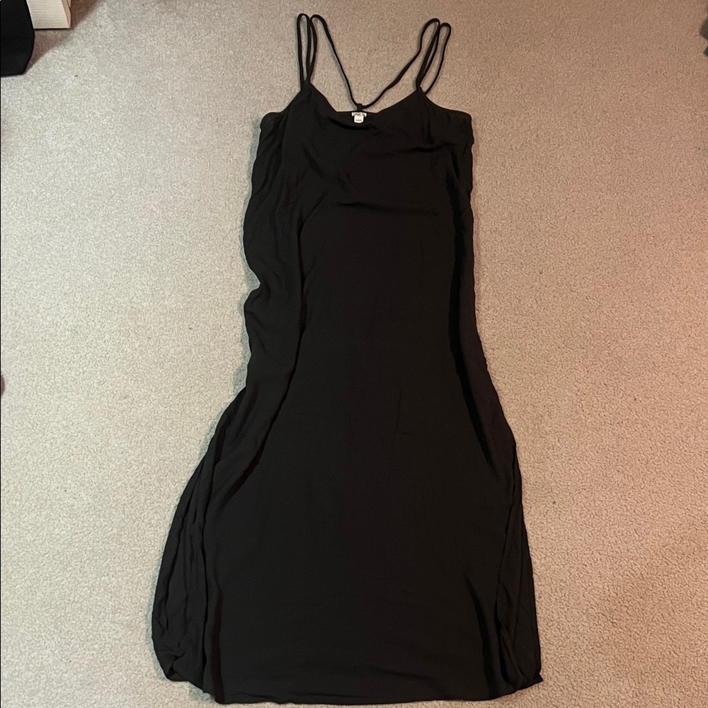 Aerie Charcoal Spaghetti Strap Dress
